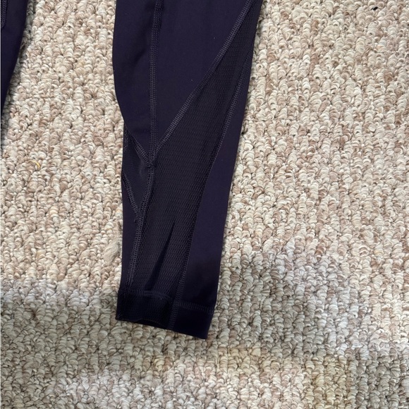 Lululemon Dark Purple Mesh Detail Leggings - Picture 3 of 7